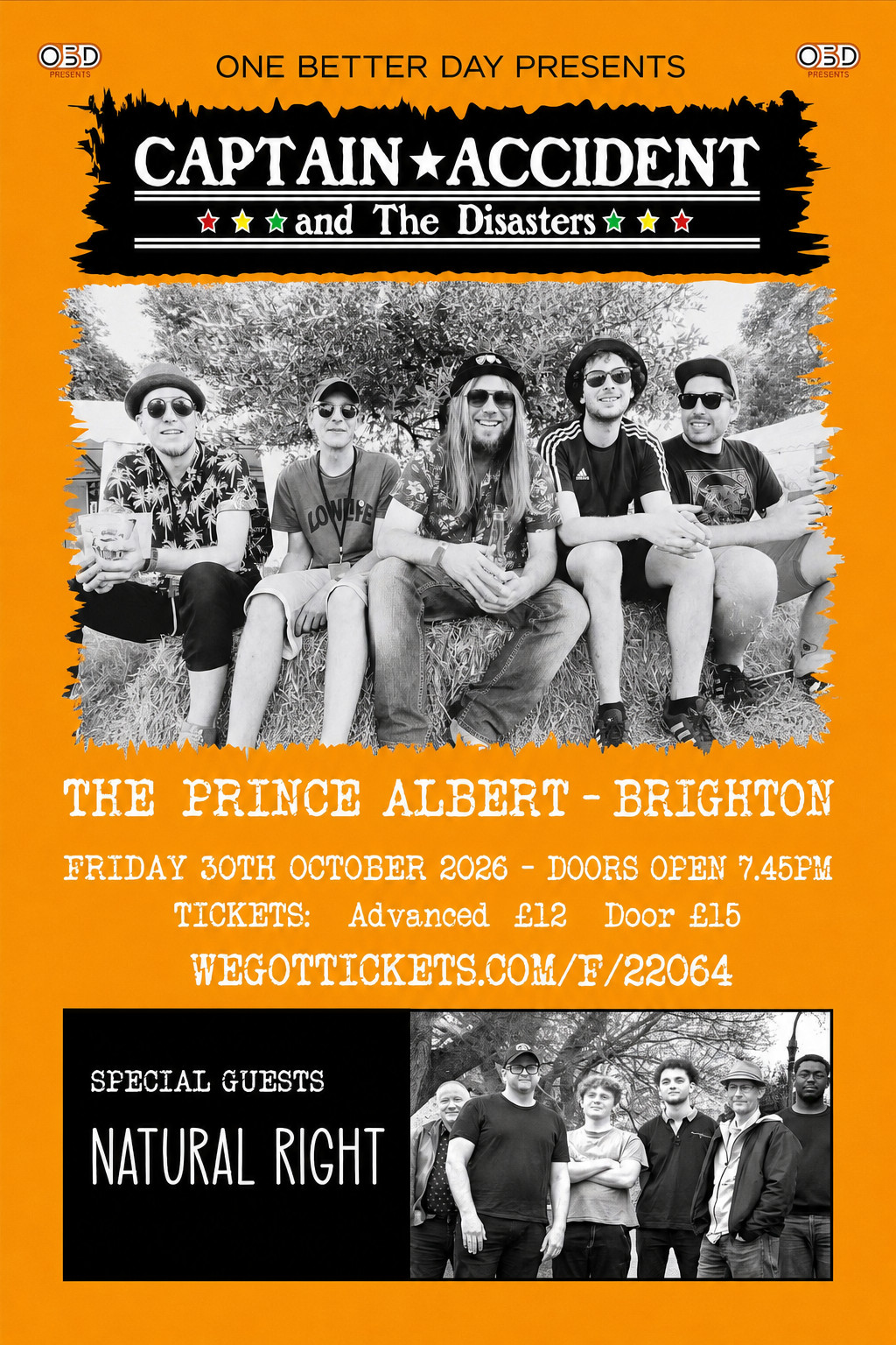Captain Accident & the Disasters with Special Guests Natural Right (picture: The Prince Albert)