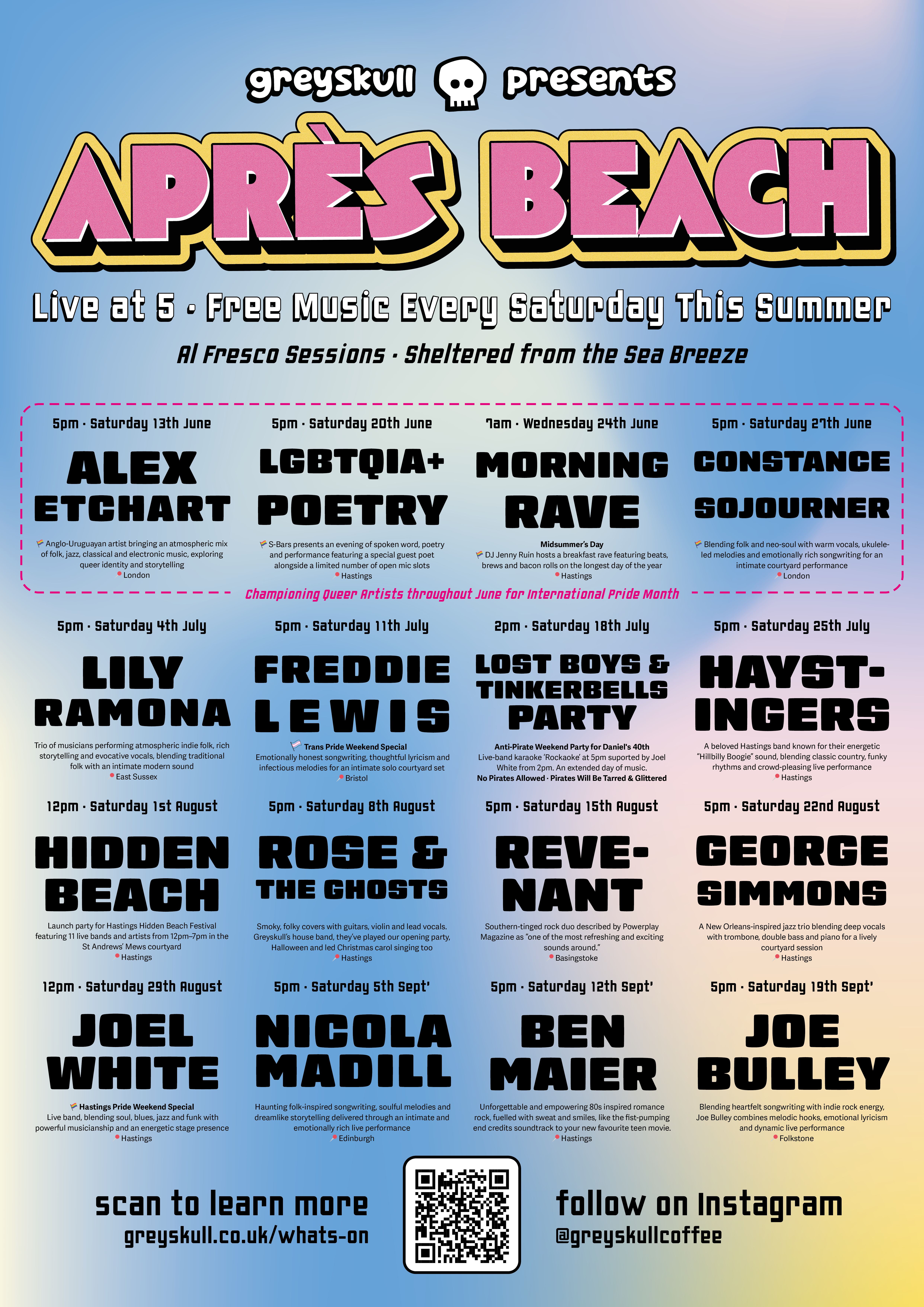 Greyskull Après Beach summer live music advert