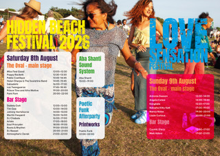 Hidden Beach Festival and Love Sensation line-up spread