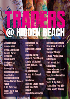 Traders at Hidden Beach stallholder list